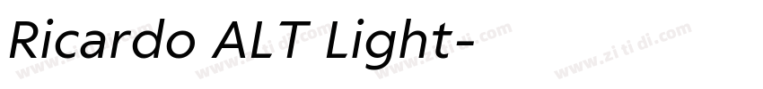 Ricardo ALT Light字体转换